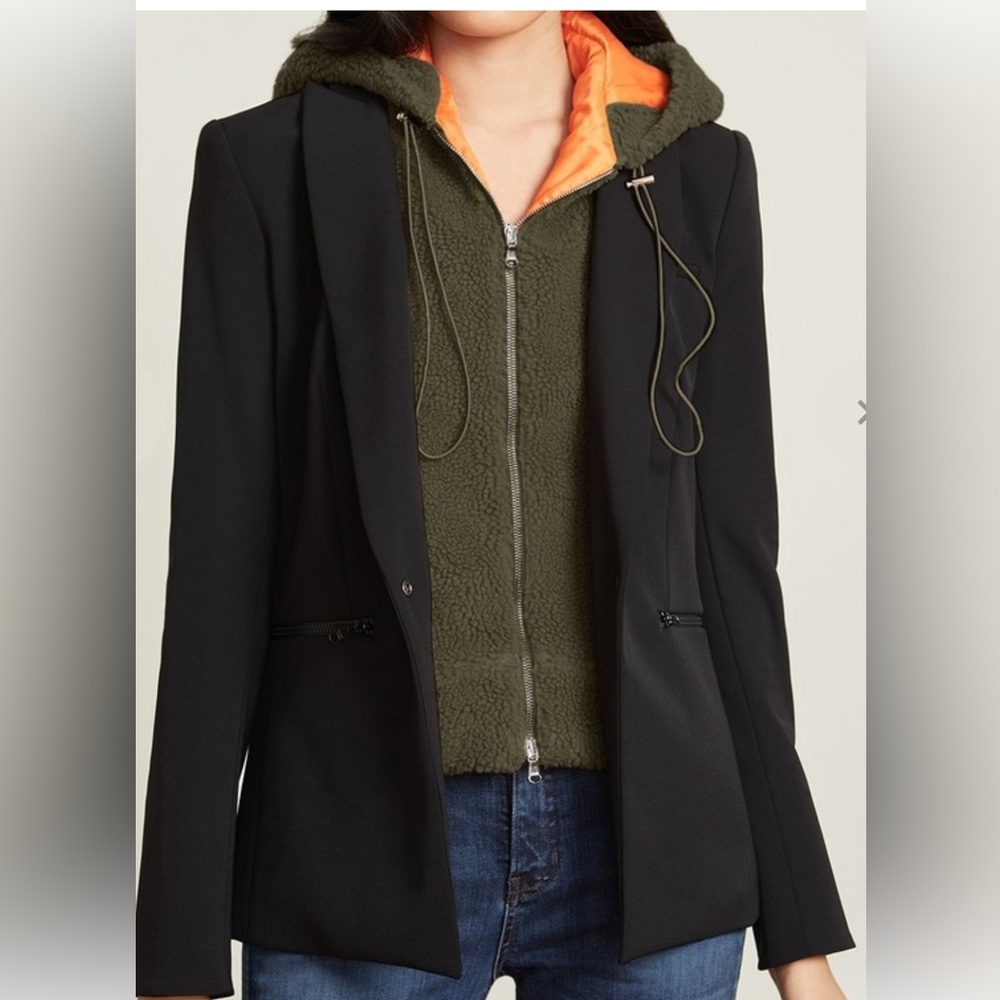 Veronica Beard Oakleigh Dickey Army Green Sherpa